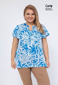 Picture of CURVY GIRL TOP WITH RUFFLED SLEEVE